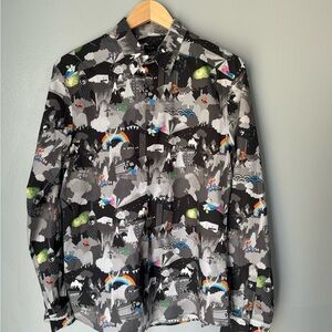 Paul Smith Black Multicolor Graphic Shirt Jacket
